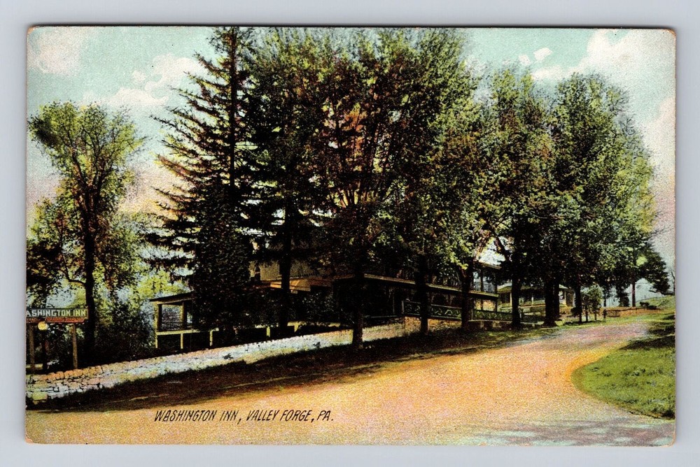 Valley Forge PA- Pennsylvania, Washington Inn, Advertisement, Vintage Postcard