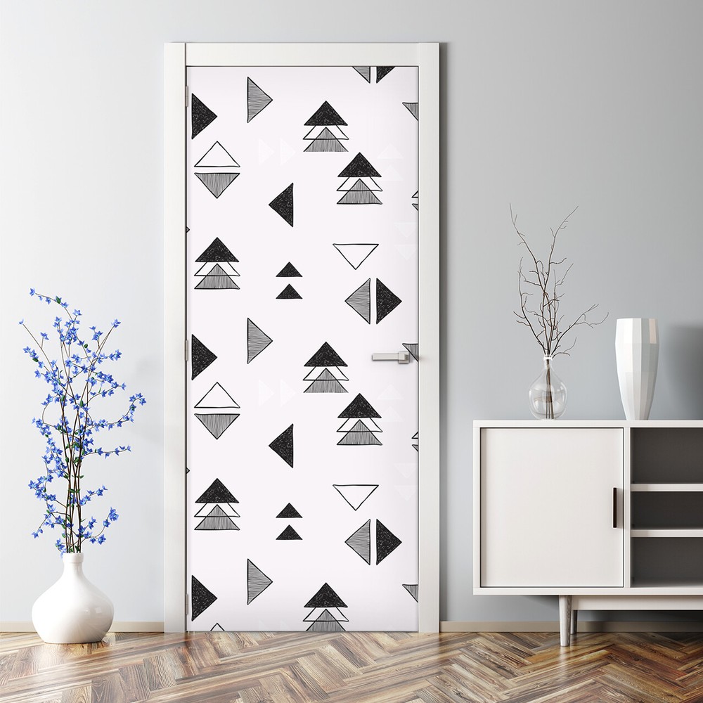Triangle Wall Door Decal Repositionable Self adhesive Triangle geometric pattern