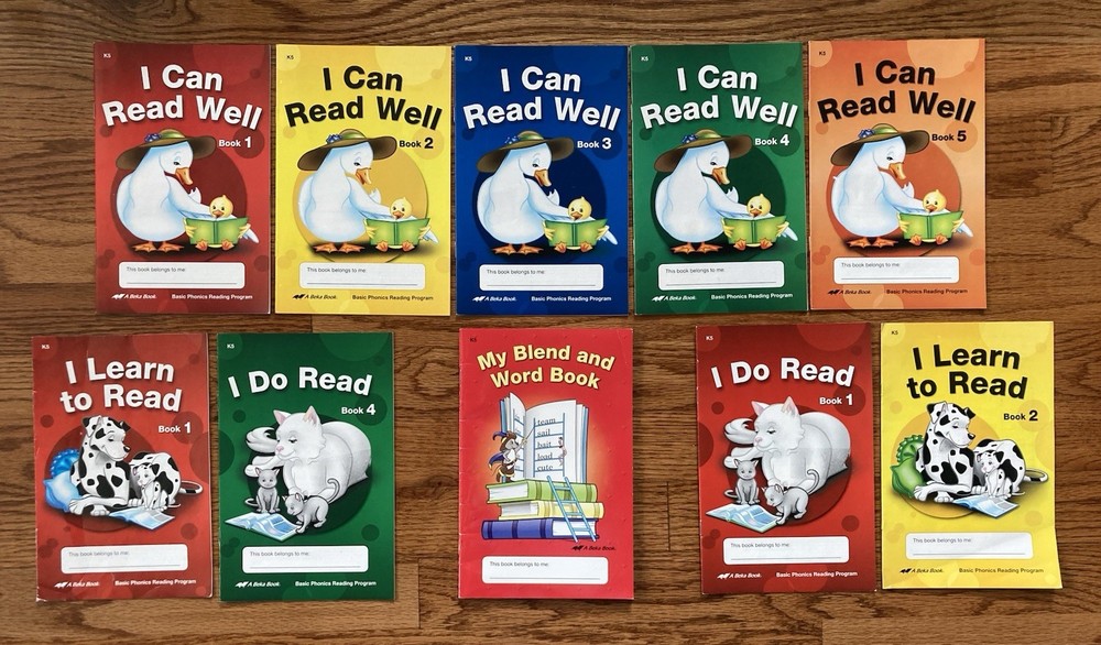 Abeka K5 Reader Books I Can Read Well 1-5 , I Learn To Read 1-2 , I Do Read 1 4