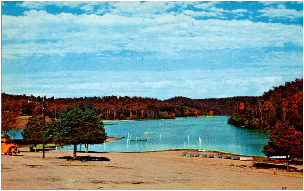 Beach & Boating Area Windermere Baptist Assembly Roach Missouri Chrome Postcard