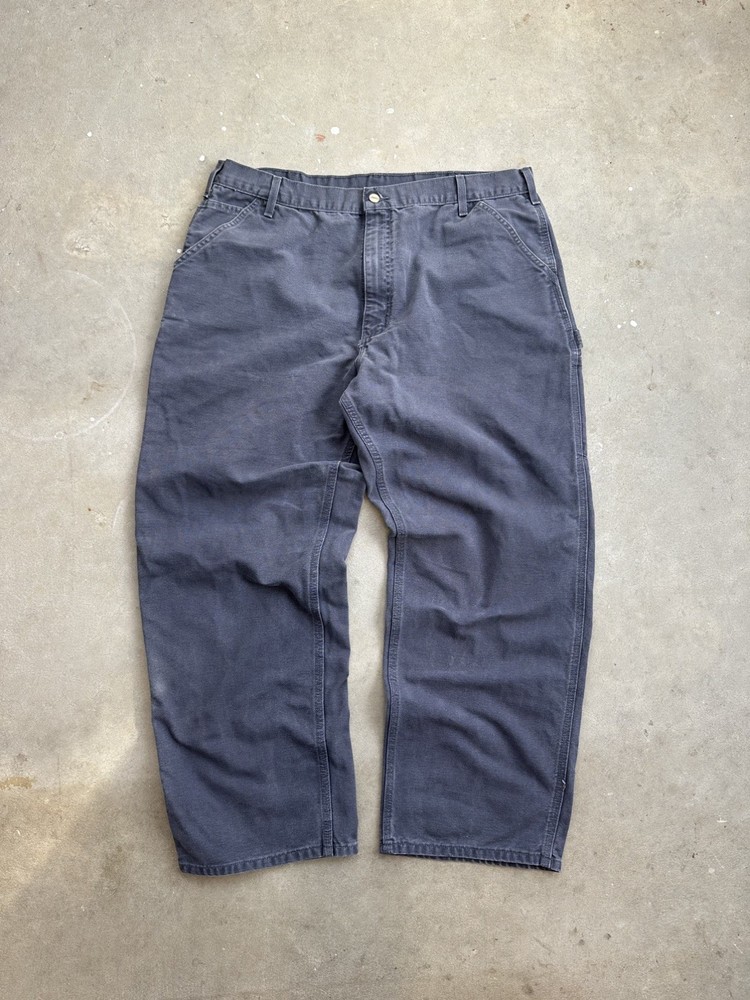 Vintage Carhartt B11 PTB Carpenter Pants Mens Size 40x32 Blue/Grey USA