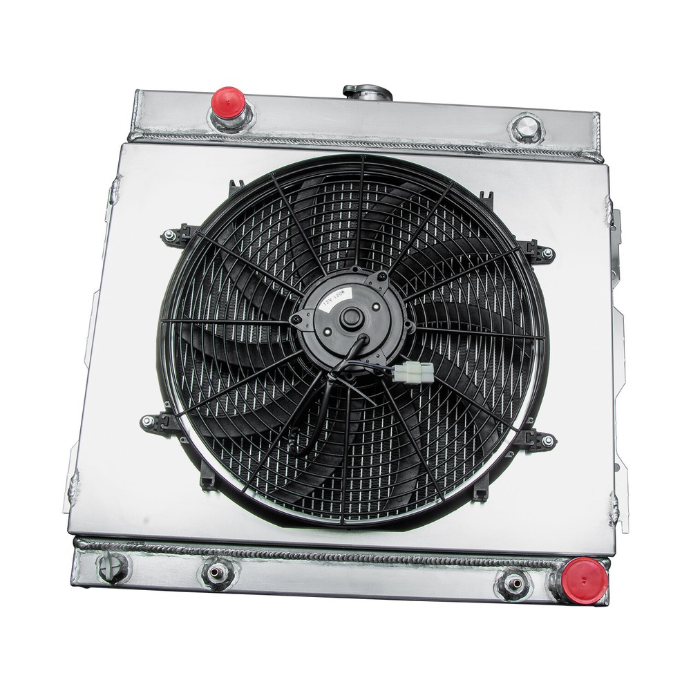 For 1975-1979 1976 DODGE D/W 100 150 200 PICKUP TRUCK 3-Rows Radiator+Shroud Fan