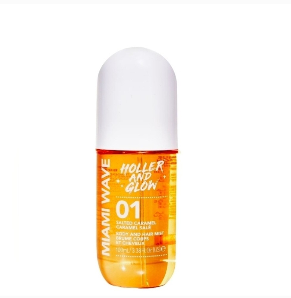 Holler & Glow Miami Wave Salted Caramel Body & Hair Mist 3.38fl Oz BNIB
