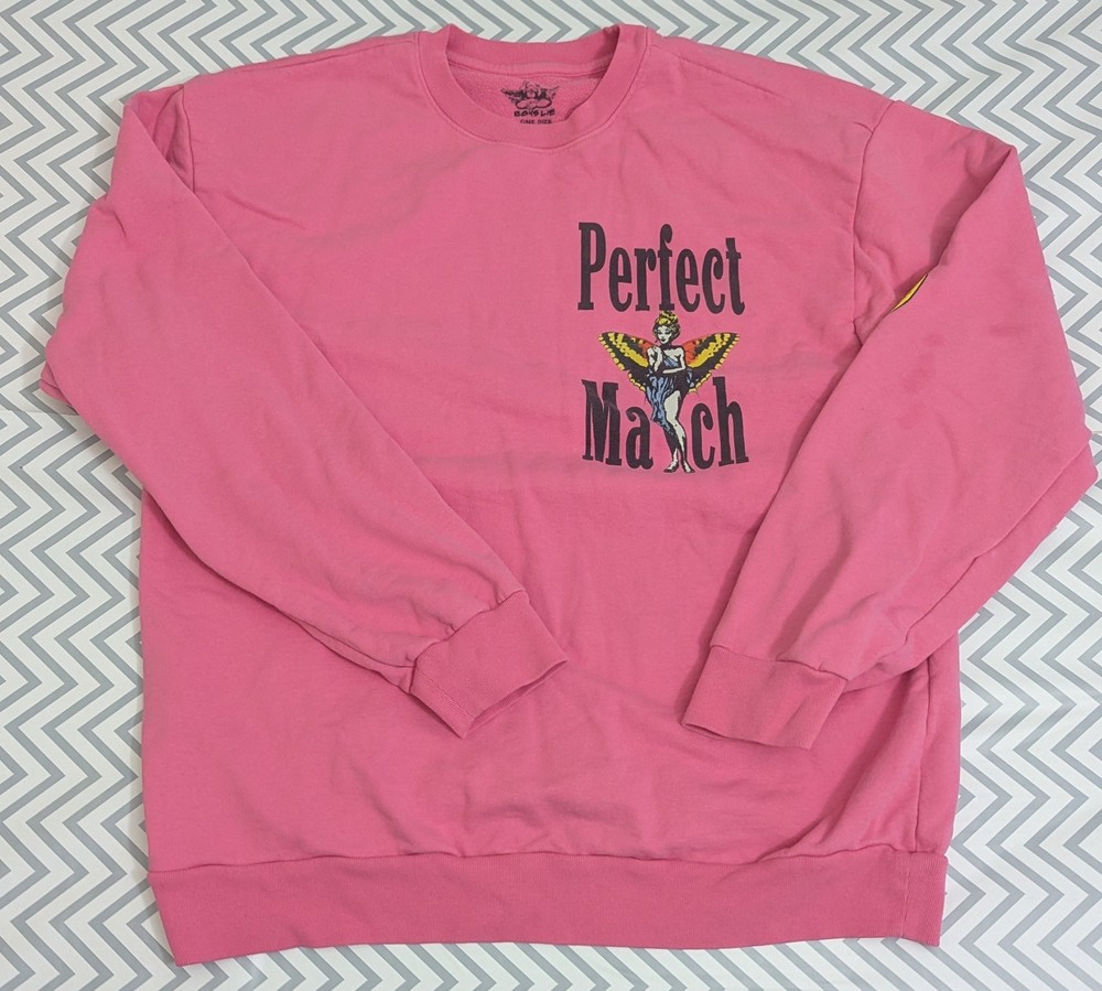 Boys Lie Sweatshirt Womens OS One Size Perfect Match FU Hot Pink Made USA