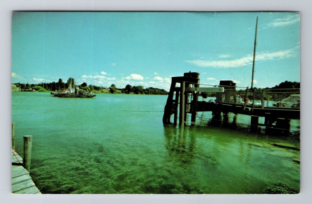 Charlevoix MI-Michigan, The Ironton Ferry, Antique Vintage Souvenir Postcard