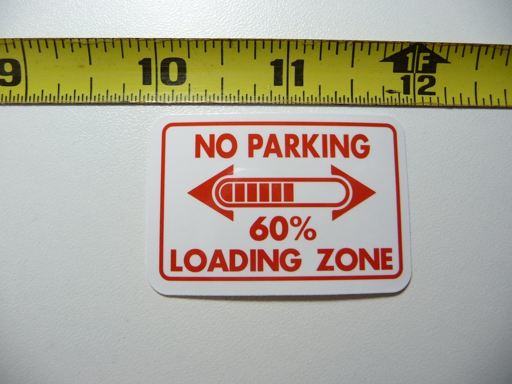 Hard Hat Pride No Parking Warning Decal Sticker for Job Sites