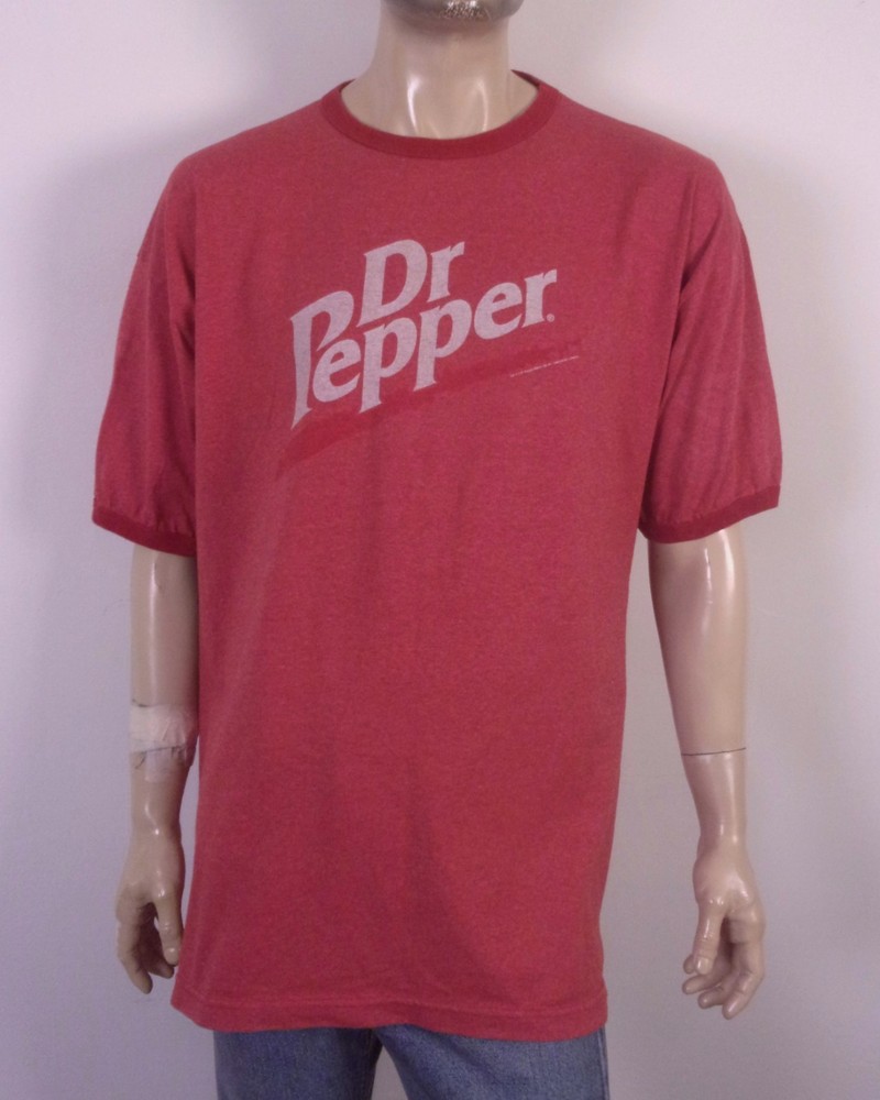 vintage 90s Y2K retro Dr. Pepper Ringer T-Shirt TNT Trau & Loevner SZ 2XL