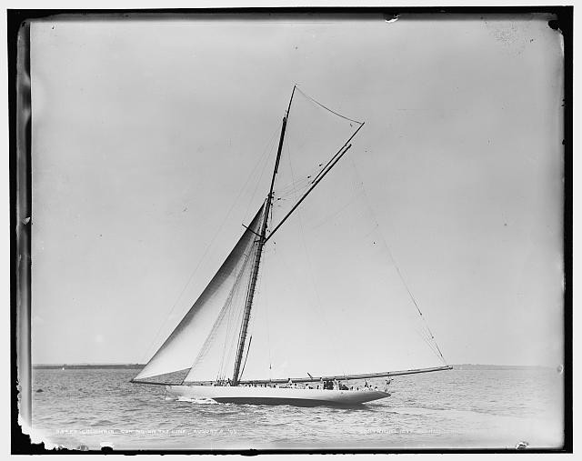 Photo:Columbia Sloop 1899 Regatta Yacht Sailing Boat Detroit Publishing