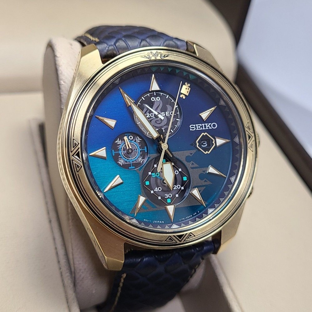 Monster Hunter 15th Anniversary Zinogre Model Wristwatch SEIKO Japan Unused