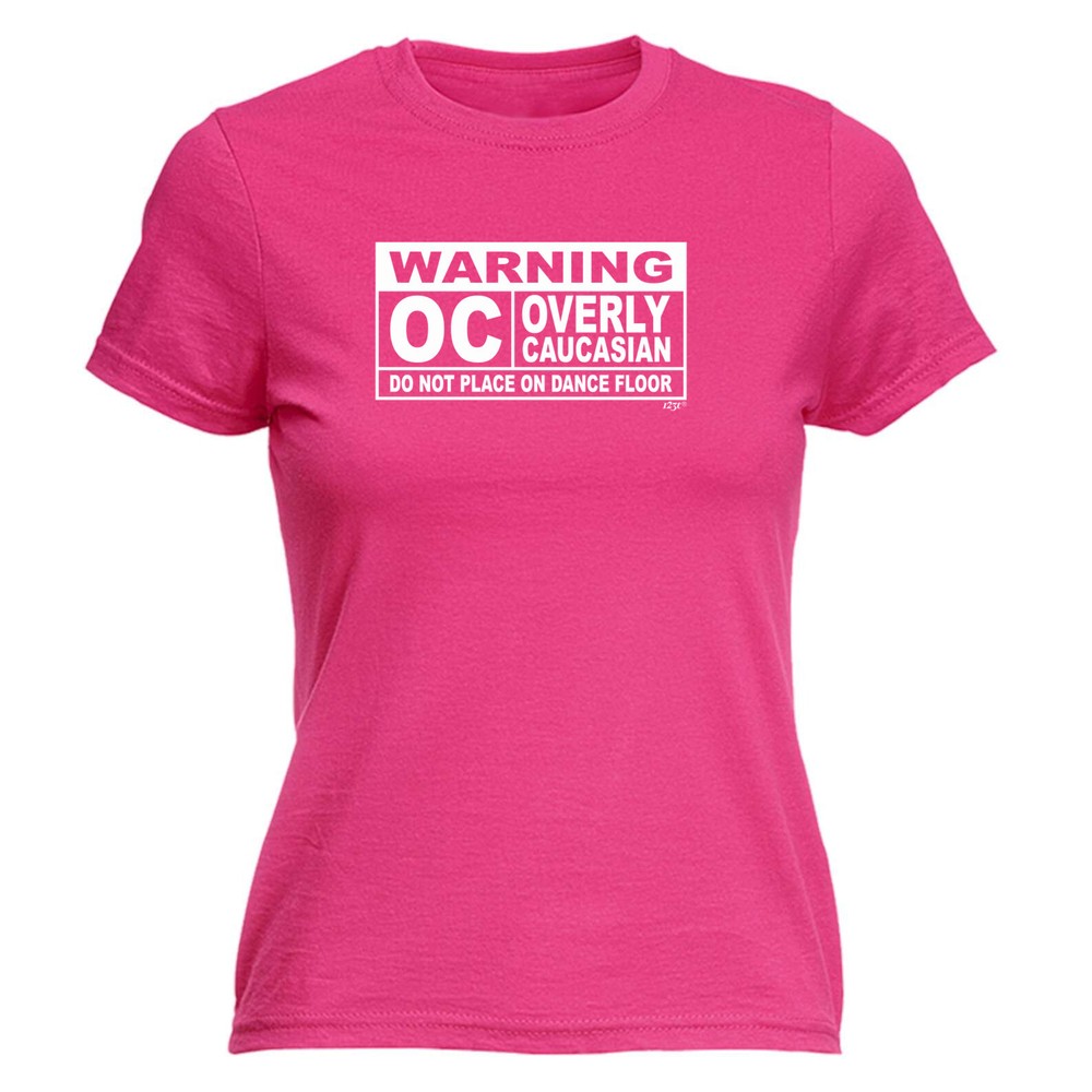 Warning Overly Caucasian - Womens T Shirt Funny T-Shirt Novelty gift tshirt