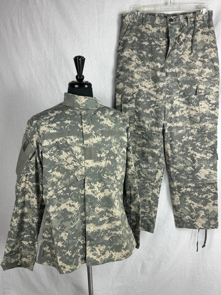 USGI Army ACU Digital Camo BDU Combat Uniform Shirt & Pants Set | Small Reg EUC
