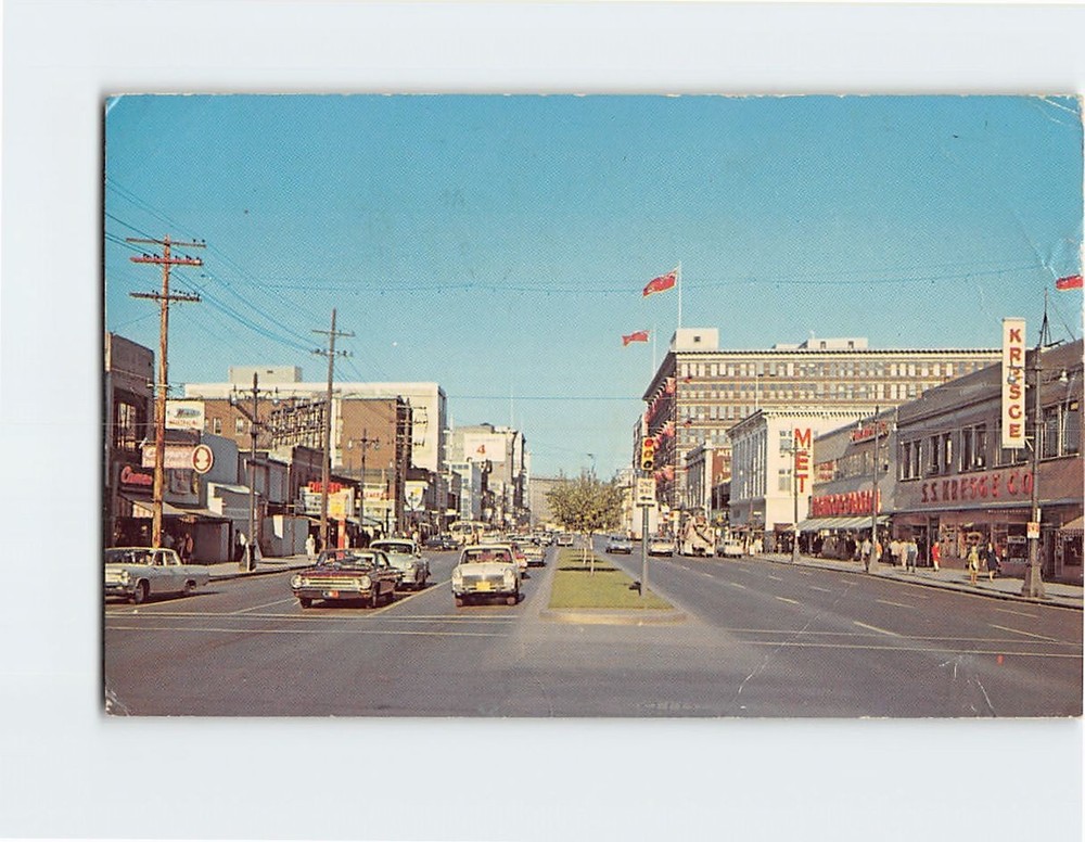 Postcard Portage Avenue Looking East Winnipeg Manitoba Canada