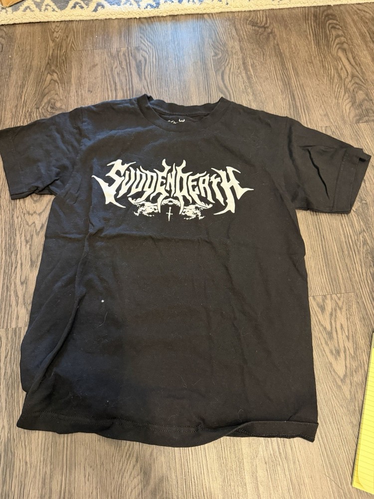 Sudden Death Black Band Graphic Print Men's Cotton Jersey Short Sleeve T-Shirt