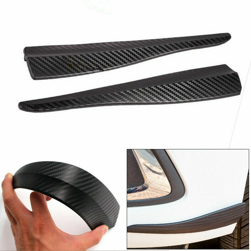 2PC Universal Front Rear Bumper Corner Lip Side Scratch Protector Strap Guard