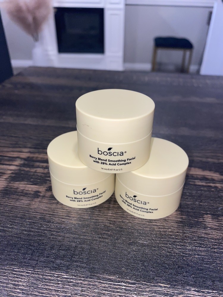 3 Boscia Berry Blend Smoothing Facial With 28% Acid Complex - .47 Oz Each - NEW-image