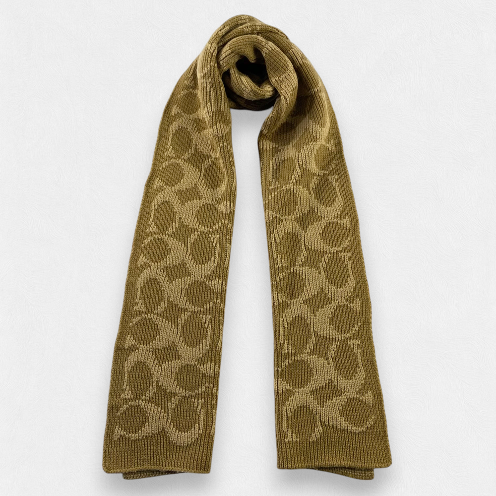 Warm Wool Cashmere Coach Scarf for Winter