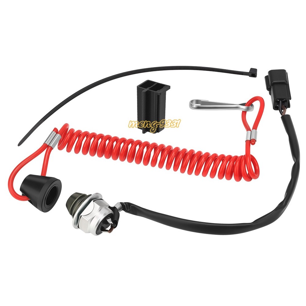 Red Coiled Tether Kill Switch Kit 2874379 For Polaris Snowmobile 440 550 600 700