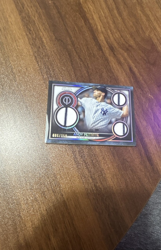 2020 Topps Tribute - Tribute Triple Relics Andy Pettitte #TTR-AP /150 (MEM)