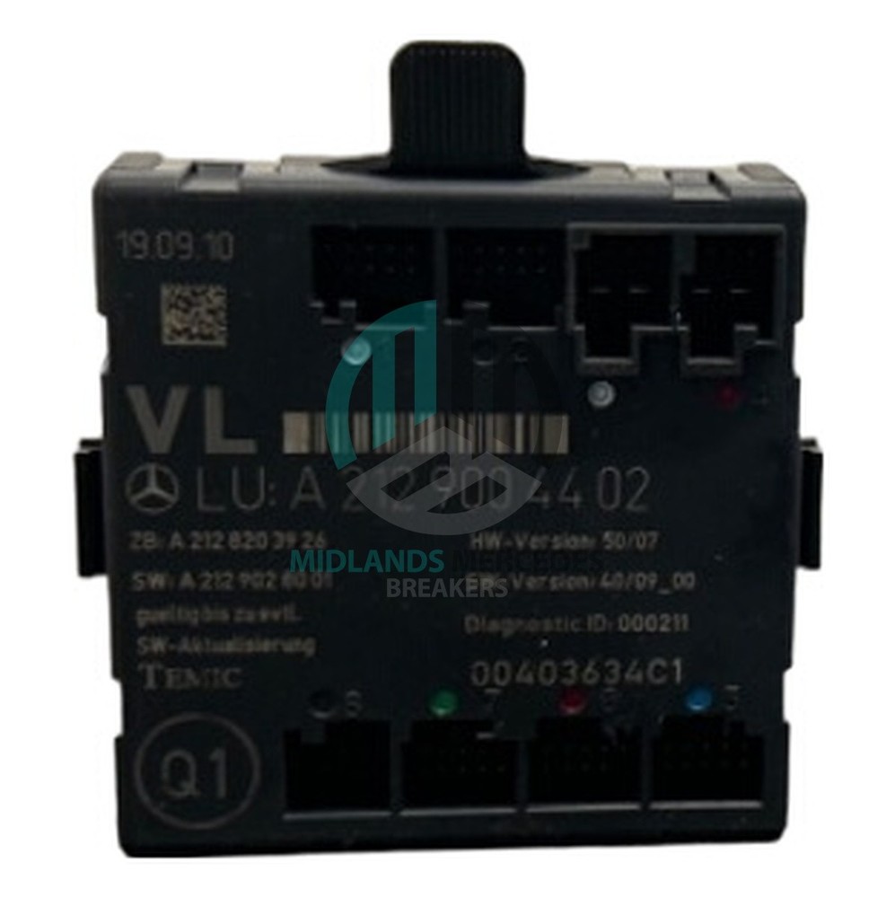 MERCEDES-BENZ E class W212 Door Control ECU Module Front Left A2129004402