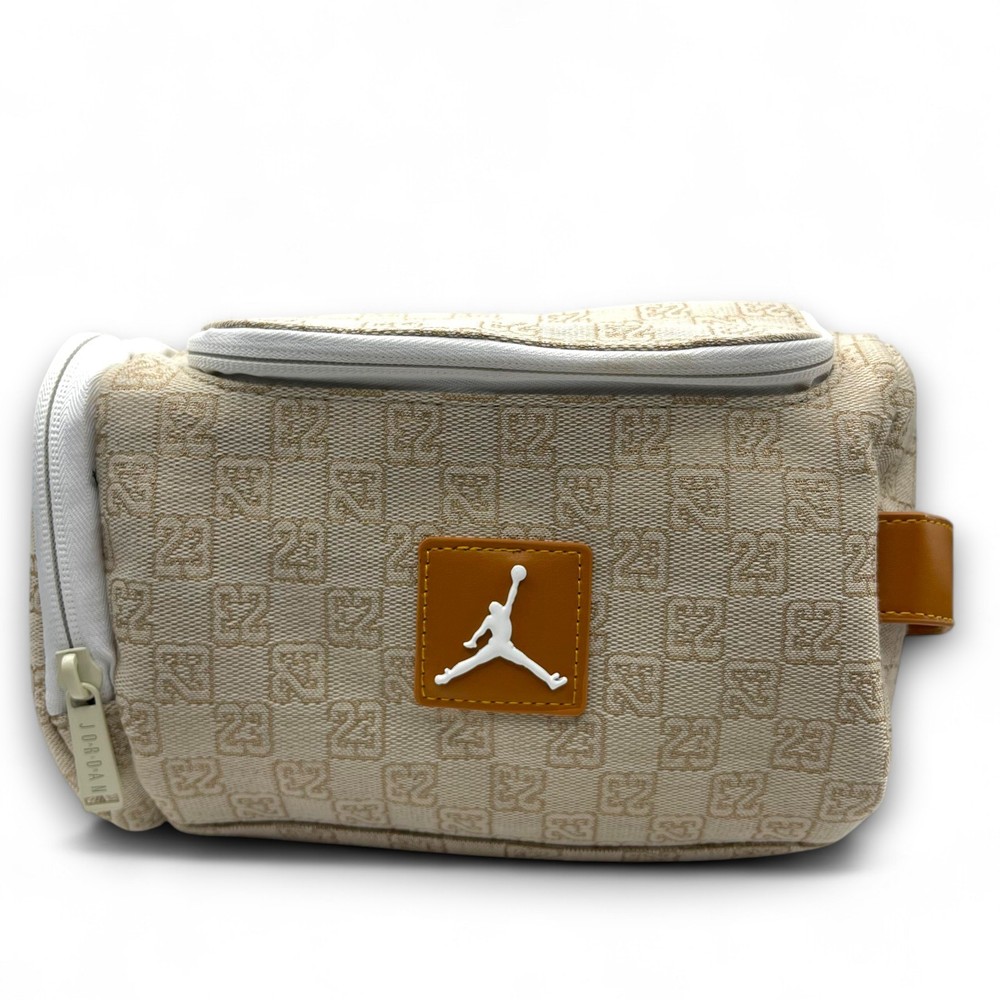 Air Jordan Monogram Logo Jacquard Dopp Kit 5.9L Luxury Travel Bag