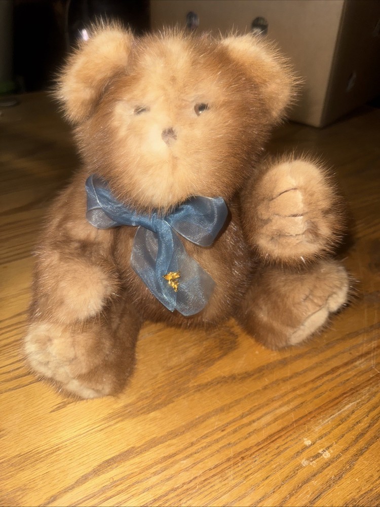 Vintage Teddy Bear Handmade Mink Fur Teddy Bear OOAK Teddy Bear Jointed