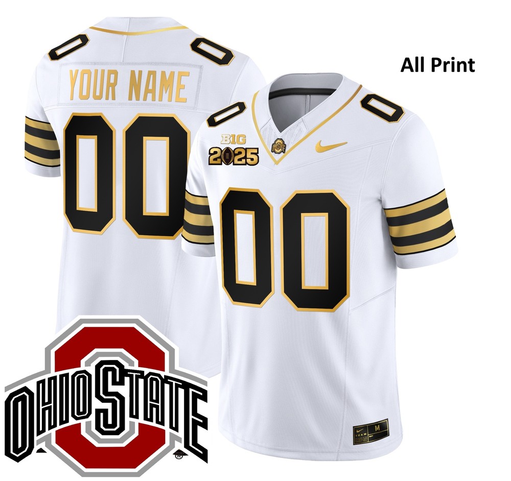 Ohio State Buckeyes Heritage Stripe CFPxFinal Custom Jersey – All Print