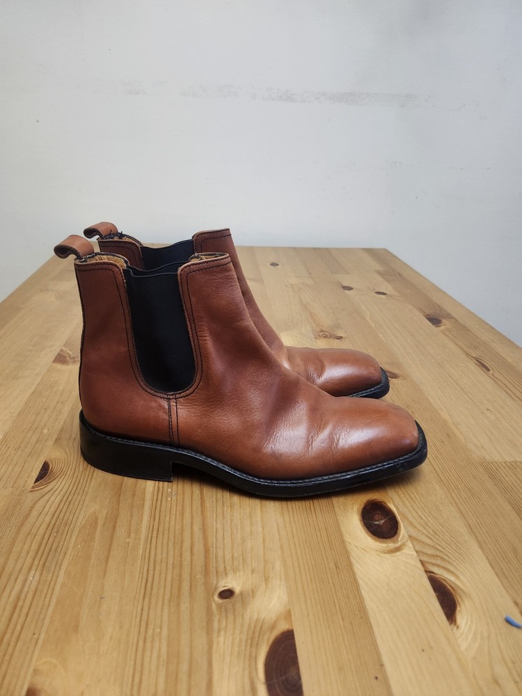 Di Mella Schember Leather Mens Short Boots, Made In Italy, Size 8