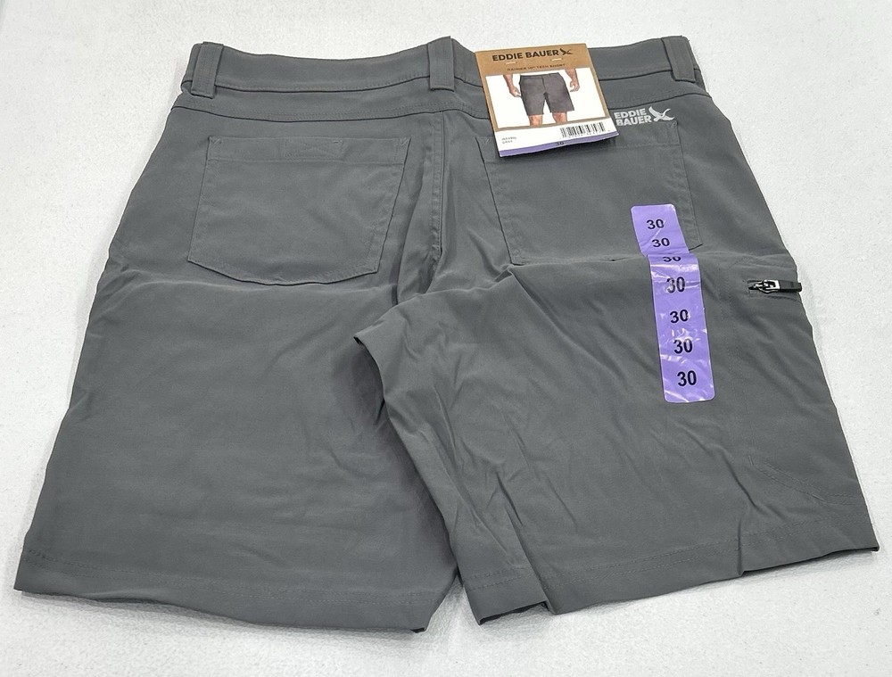 Eddie Bauer Men's Tech Shorts, Gray, Size 30