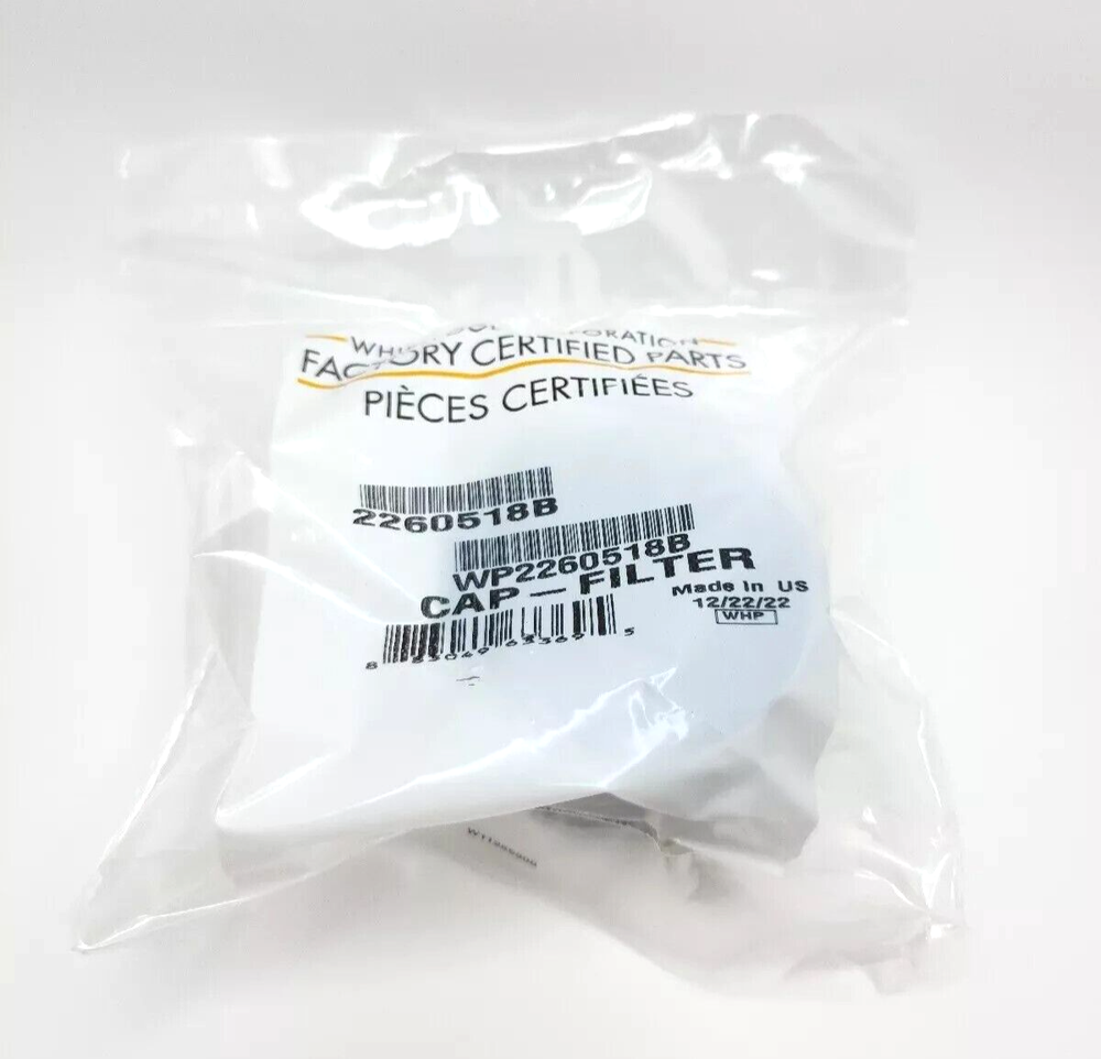 Genuine OEM Whirlpool Refrigerator Water Filter Cap WP2260518B New