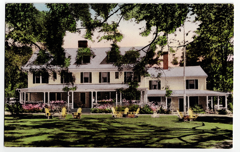 White Hart Inn Salisbury Connecticut Vintage Linen Postcard Historic Hotel