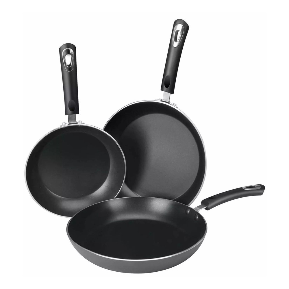 3-Piece Nonstick Induction Frying Pan Set 8 9.5 11 Inch