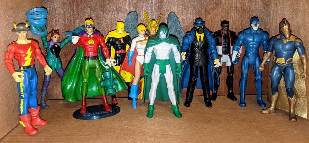 Justice Society Of America Lot Infinite Heroes Spinmaster DC Universe Figures