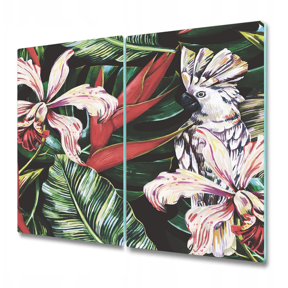 Serving Chopping Board Tropical Parrots bird wild wildlife fauna jungle 2x30x52