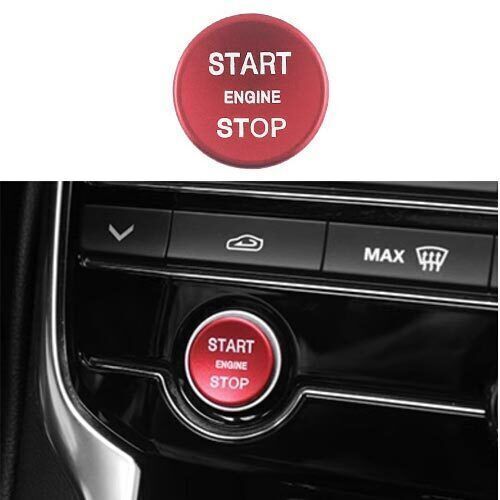 Trim Red Alloy For Jaguar XE 2016~2019 1PC Start Button Ignition Switch Ring