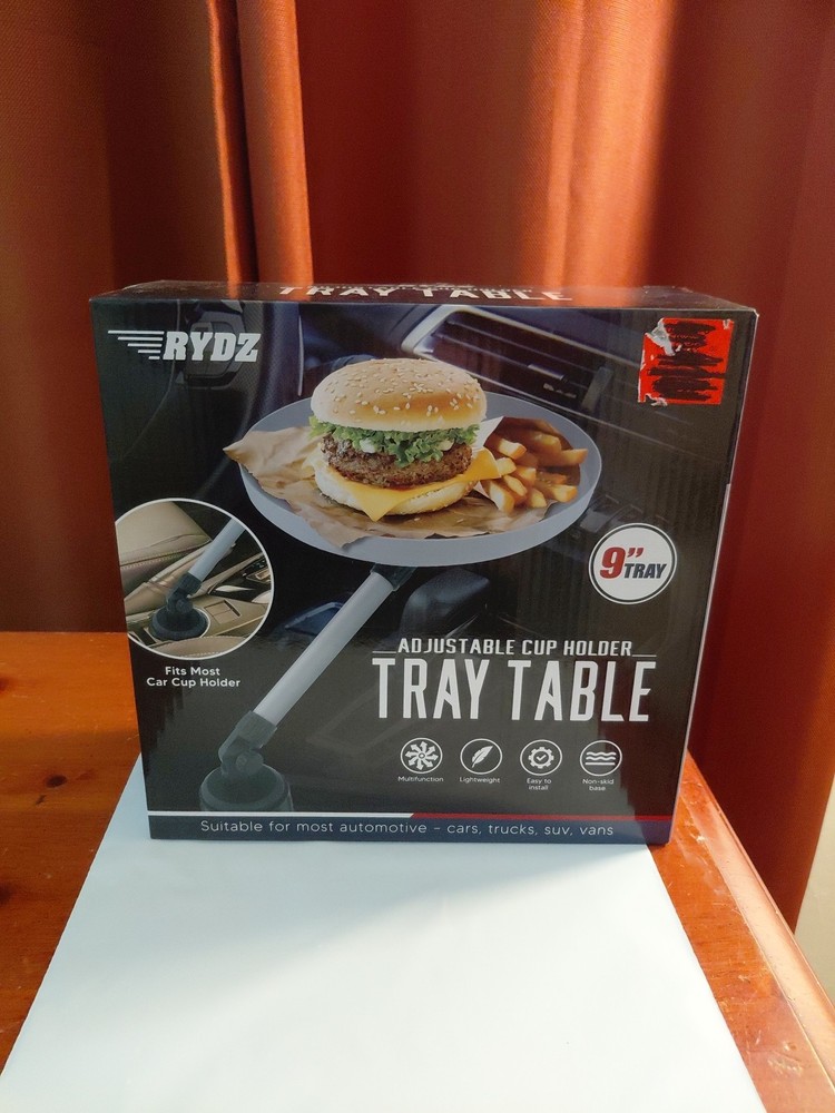 Portable Food Tray for Car, Fits in Cup Holder
