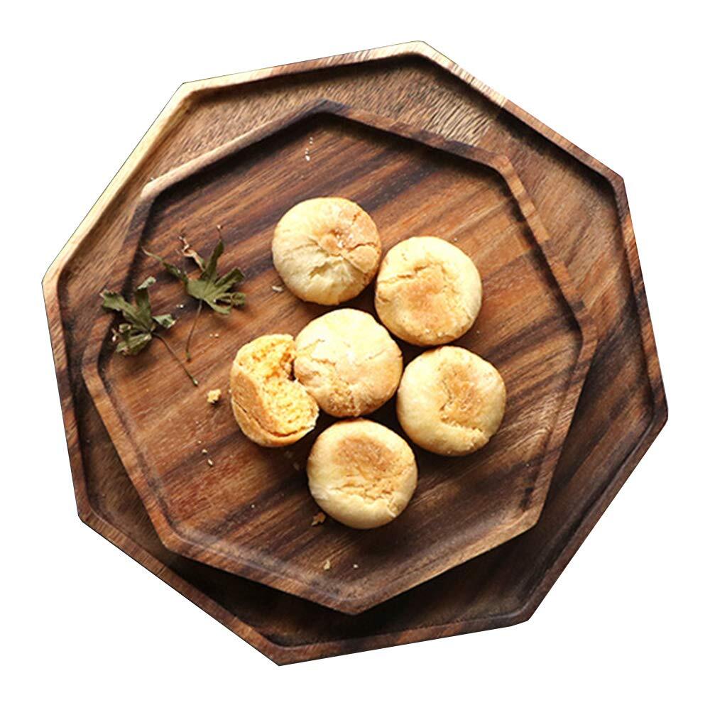 Acacia Wood Charcuterie Set - 2-Piece Round & Square Cheese Trays-image