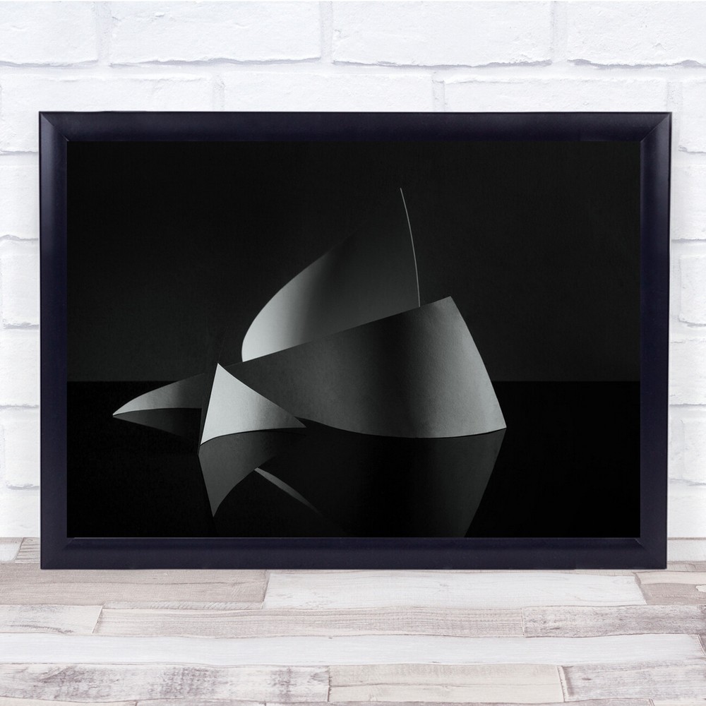 Strait abstract shapes dark reflection Wall Art Print