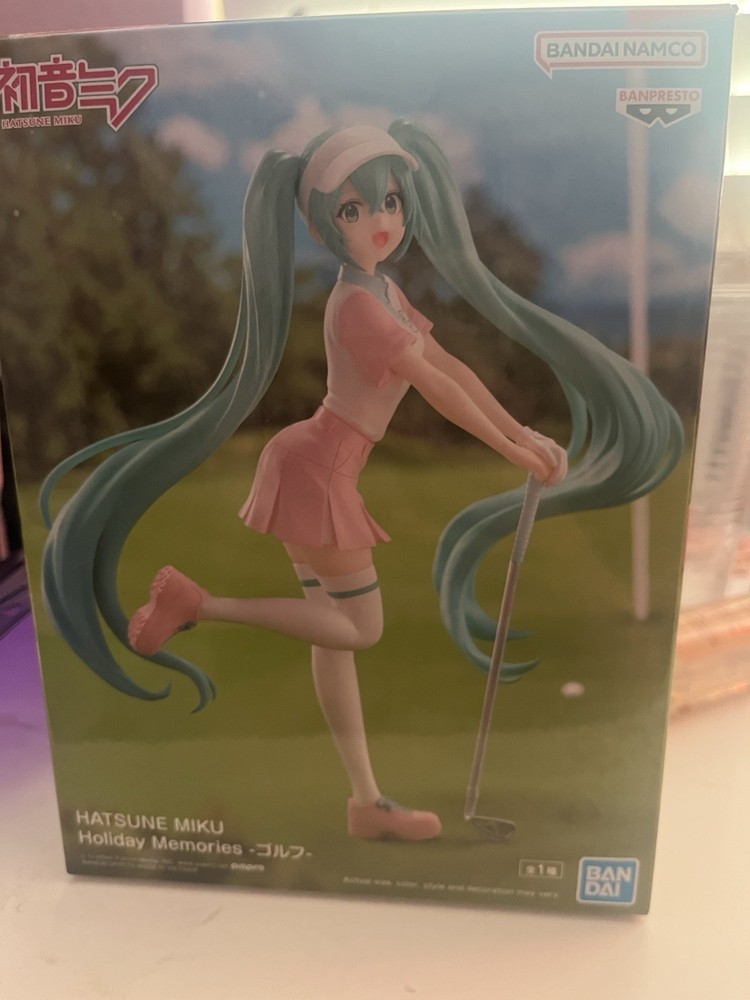 BANPRESTO Hatsune Miku Holiday Memories Golf Figure Anime Manga