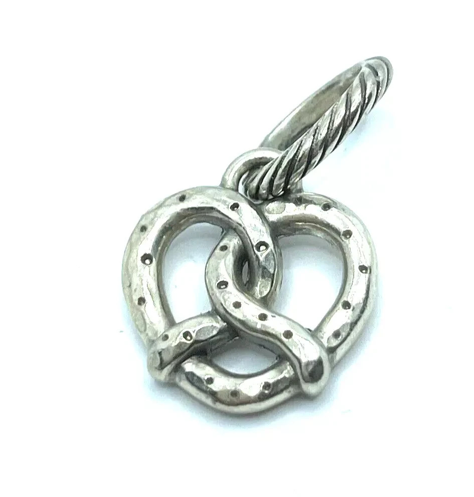 New Brighton NYC Pretzel New York City Silver Heart Charm
