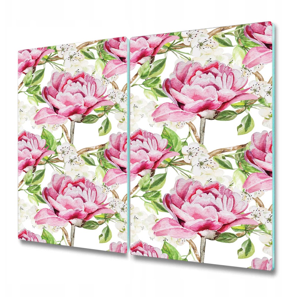Serving Chopping Board Pink peonies Beautiful floral Colourful flowers 2x30x52