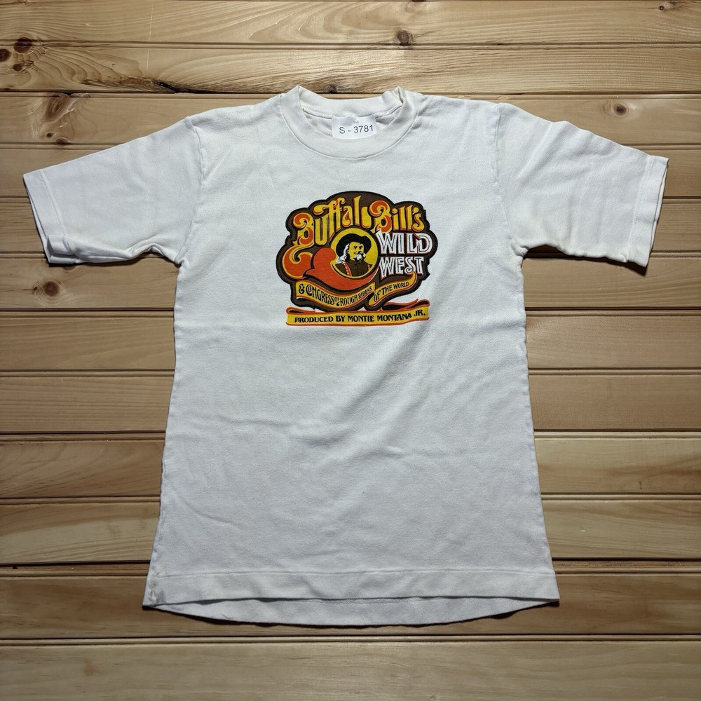 Vintage 80s Buffalo Bills Wild West Show Congress Of Rough Riders Shirt - Small