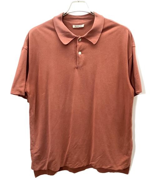 AURALEE                    High-gauge pique double cloth polo shirt brown A8SP03