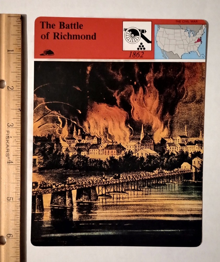 1979 Panarizon The Battle Of Richmond A Southern Victory Large Card Vintage
