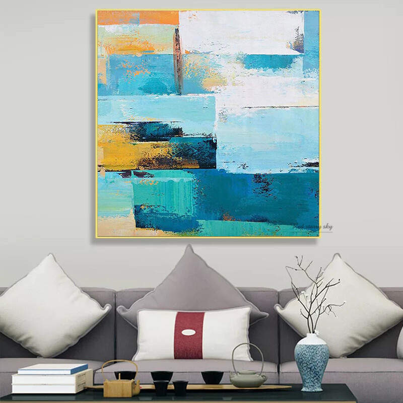 Nordic Hit the Color Abstract Art Deco Painting Modern Minimalist Living Room