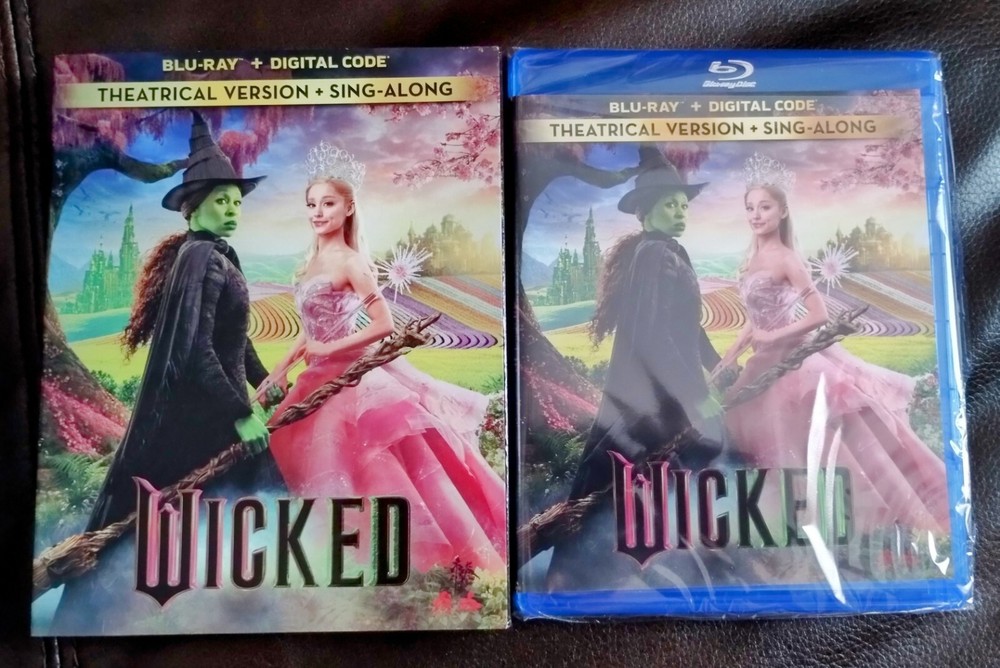 Wicked 2025 Blu Ray + Slipcase Theatrical & Sing-Along NO CODE
