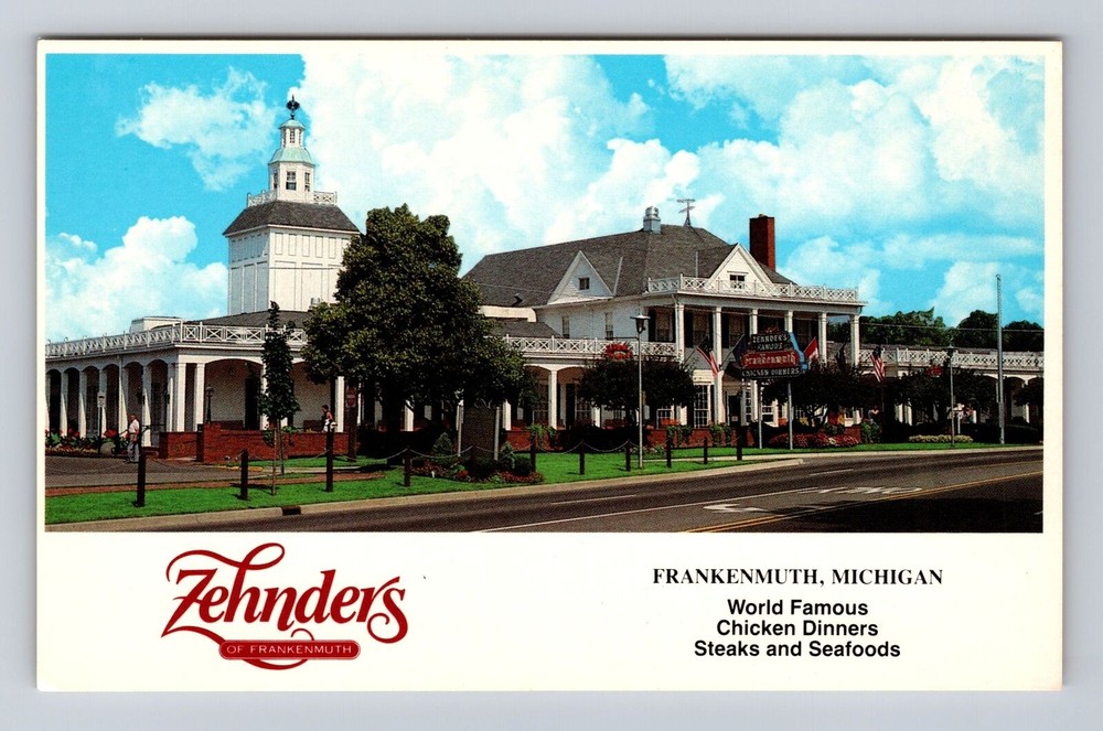 Frankenmuth MI-Michigan, Zehnder's Chicken Dinners, Vintage Postcard