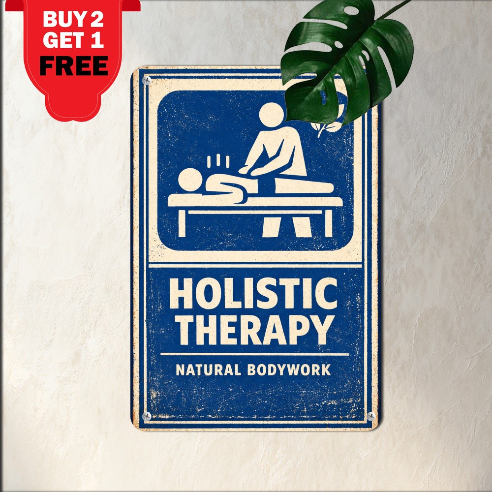 Alternative Medicine Holistic Wellness Plaque Weatherproof Aluminum Outdoor Sign