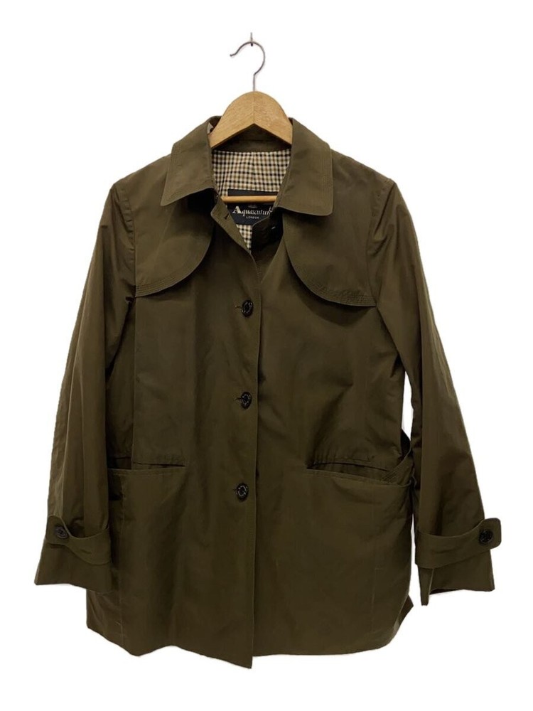 Aquascutum Stainless Steel Collar Coat/-/Polyester/Khk// 1599