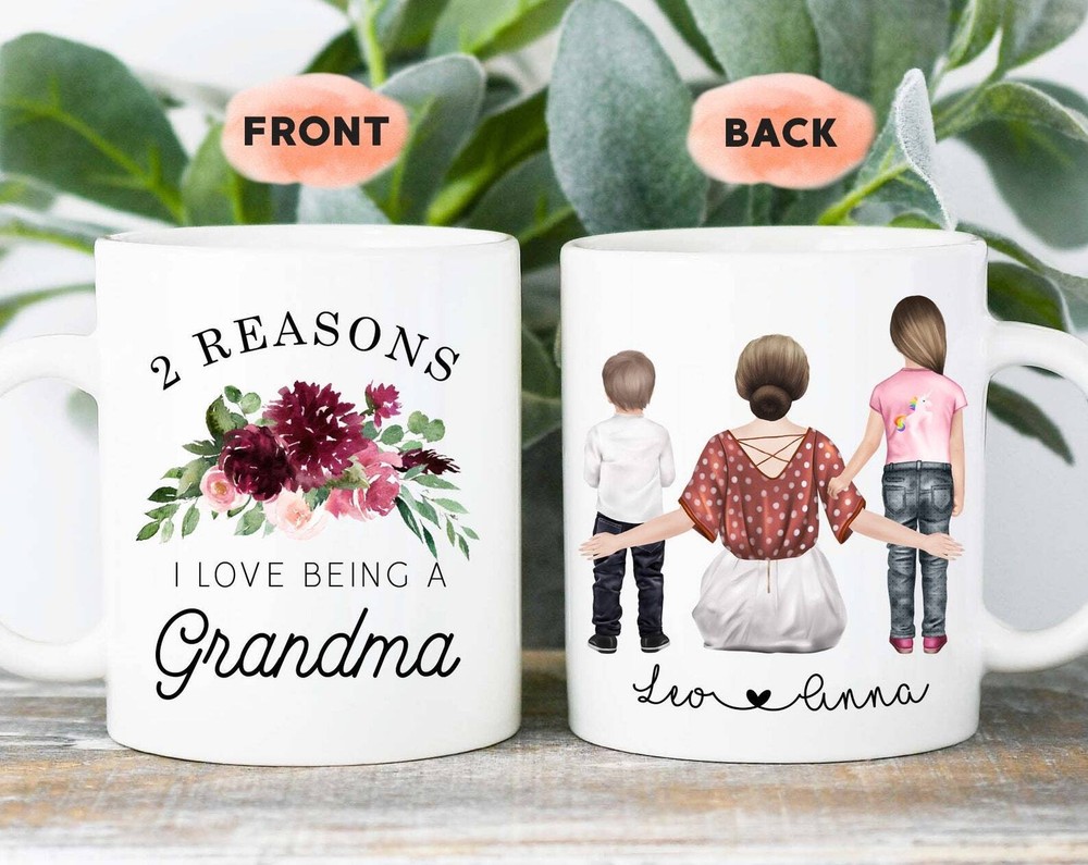 Personalized Grandma Mug Best Grandma Gift With Grandchildren Mug Mimi Mug