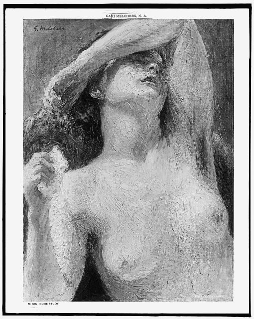 Photo:Gari Melchers Nude Study Women Painting c1900